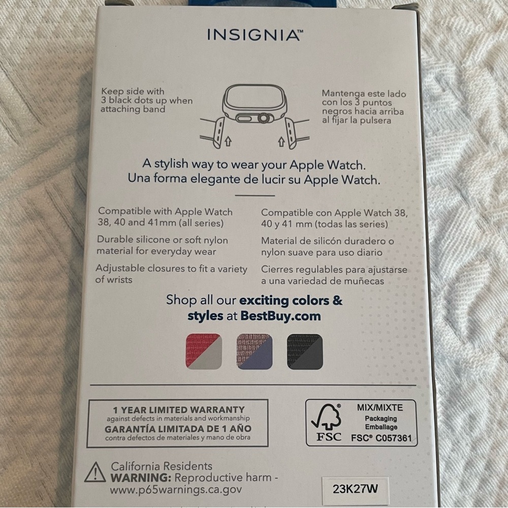 Insignia Women's Watch Band Set - Pink, Blue, Black - Picture 3 of 7